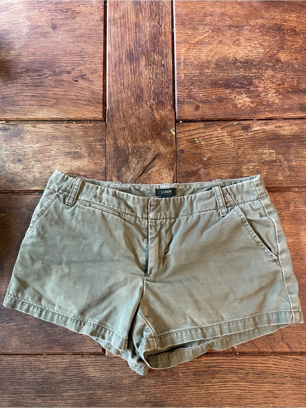 J. Crew Olive Green Cotton Casual Shorts